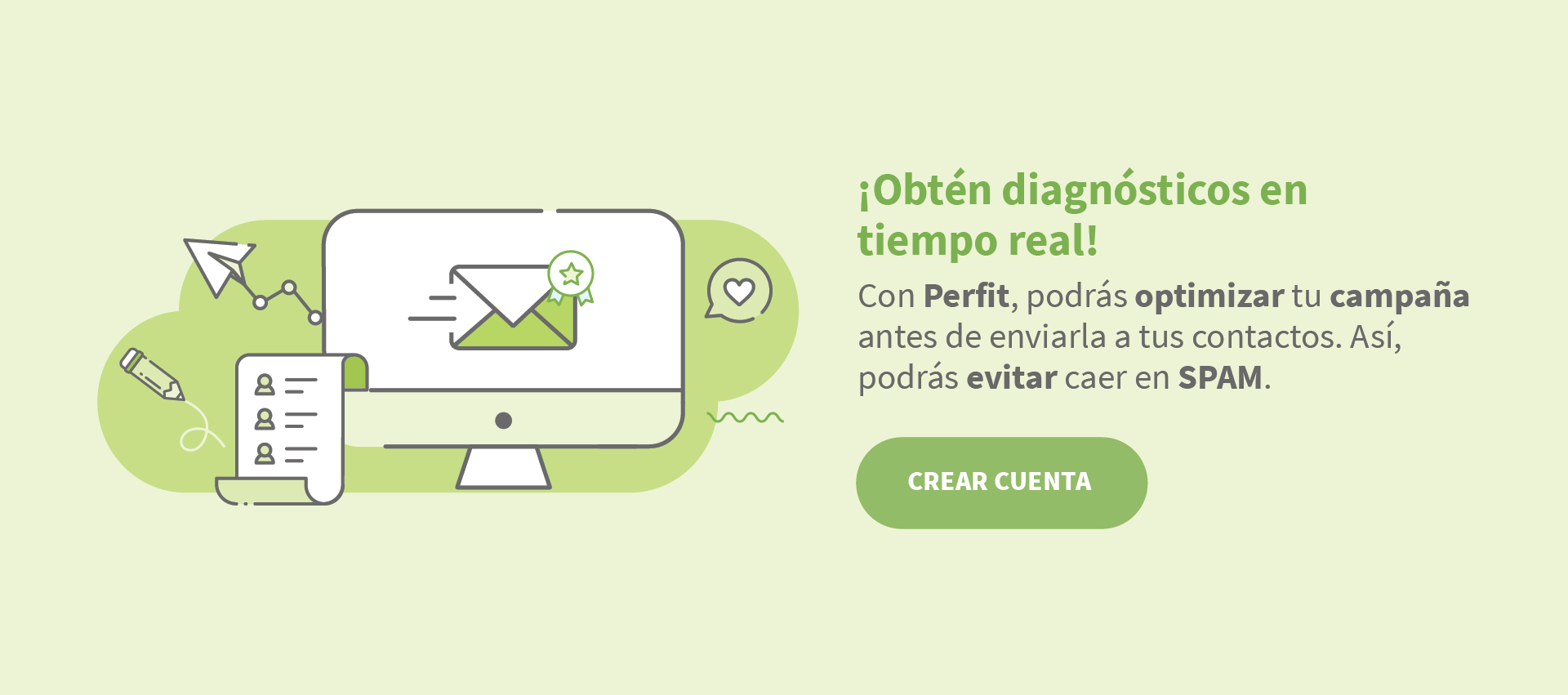 banner de Perfit contando que puedes optimizar tu campaña para evitar caer en Spam